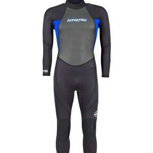 HYPERFLEX Juniors' 3/2 ACCESS BZ Unisex Wetsuit Watersports Black/Blue Size 16